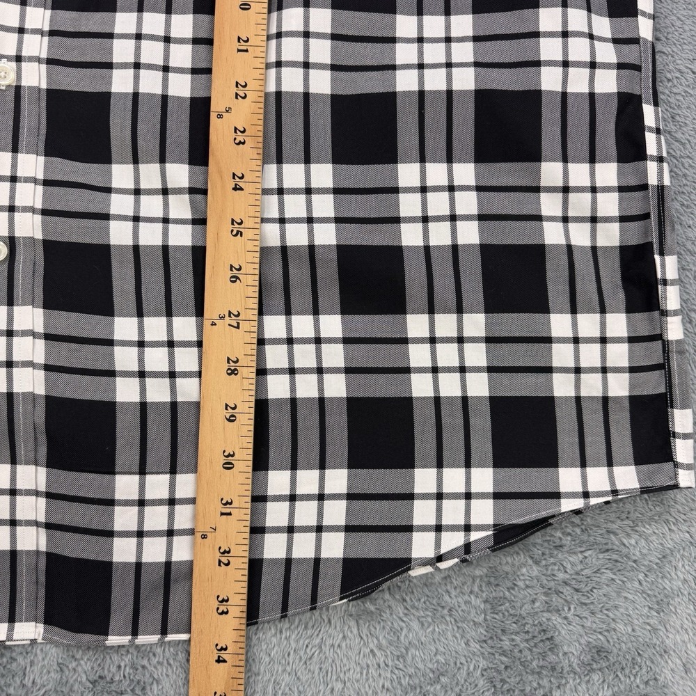 Brooks Brothers Madison Shirt 2XL Black Gingham Plaid Button Down Pocket L/S - Picture 5 of 6